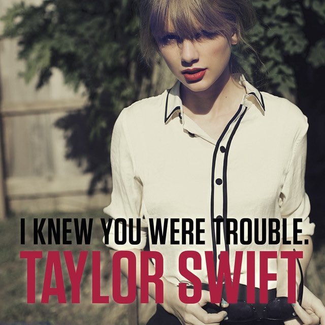 Taylor Swift I Knew You Were Trouble studio (photo 2 of 2)