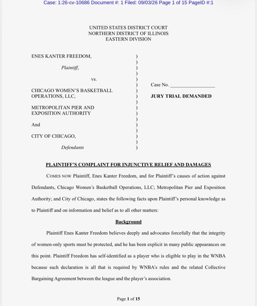 Enes Kanter Freedom federal complaint (photo 2 of 2)