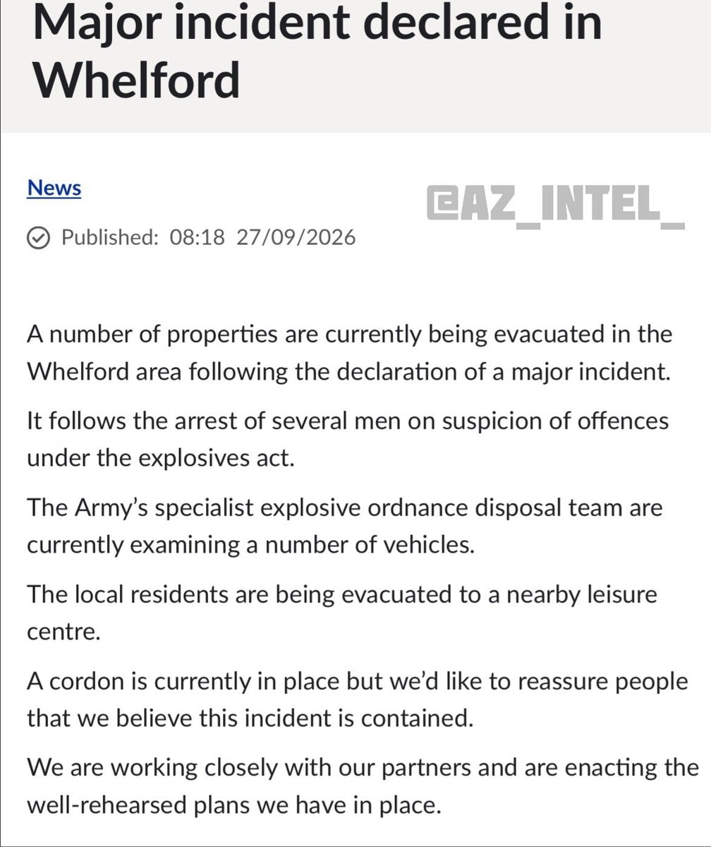 Major incident near RAF Fairford base