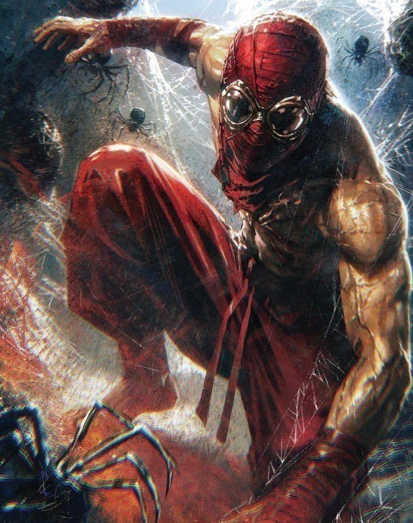 SPIDER-MAN horror comic art