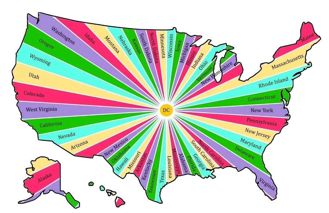 DC sees America map