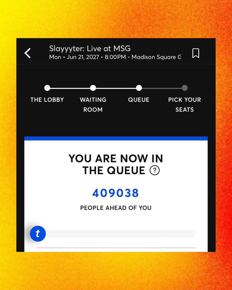 Slayyyter MSG sellout (photo 2 of 2)