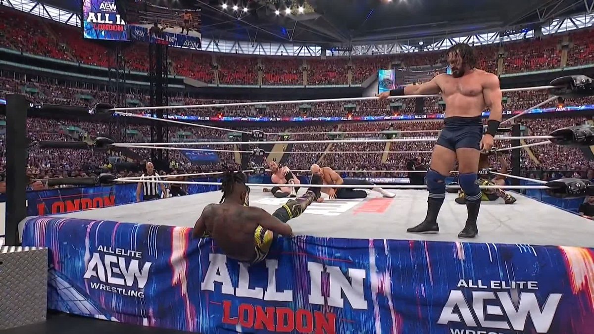 Prince Nana saves Kofi AEW All In Prince Nana saves Kofi AEW All In
