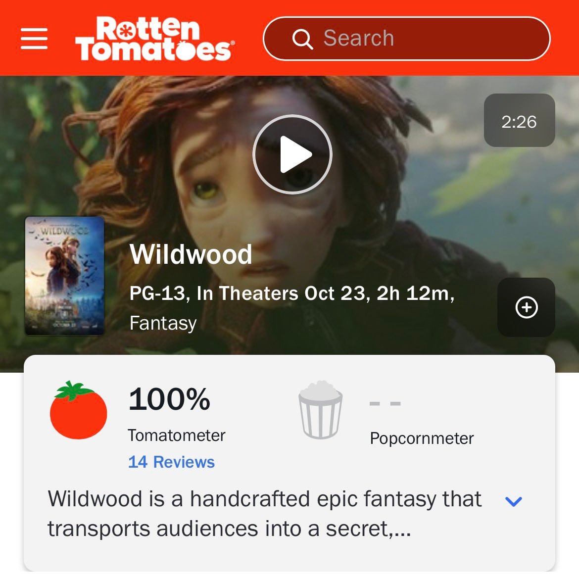 Wildwood Rotten Tomatoes score Wildwood Rotten Tomatoes score