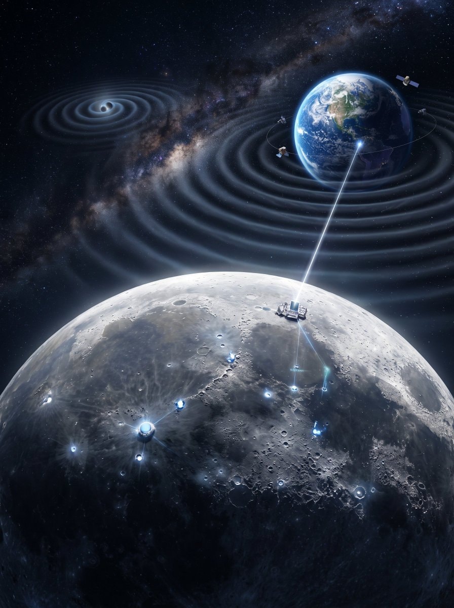 Moon detecting gravitational waves Moon detecting gravitational waves