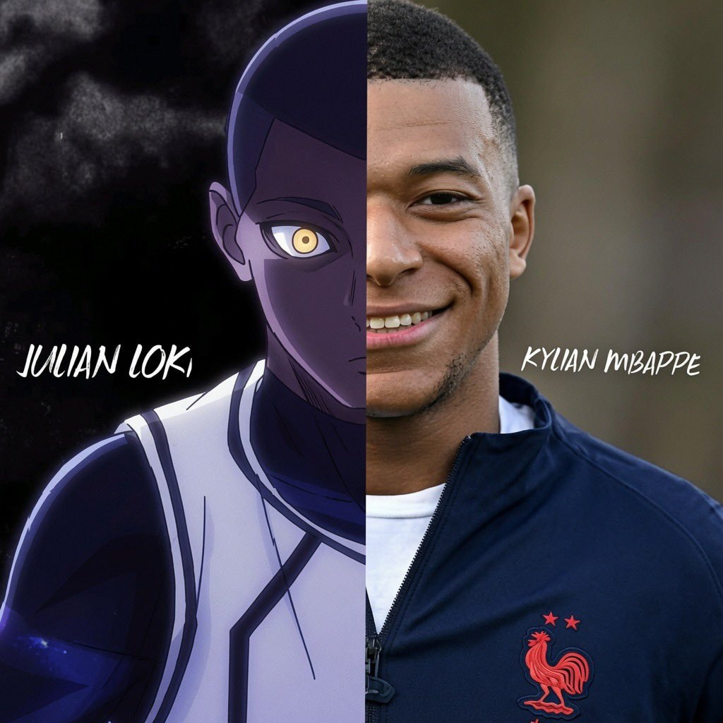 Mbappé vs Julian Loki Blue Lock comparison