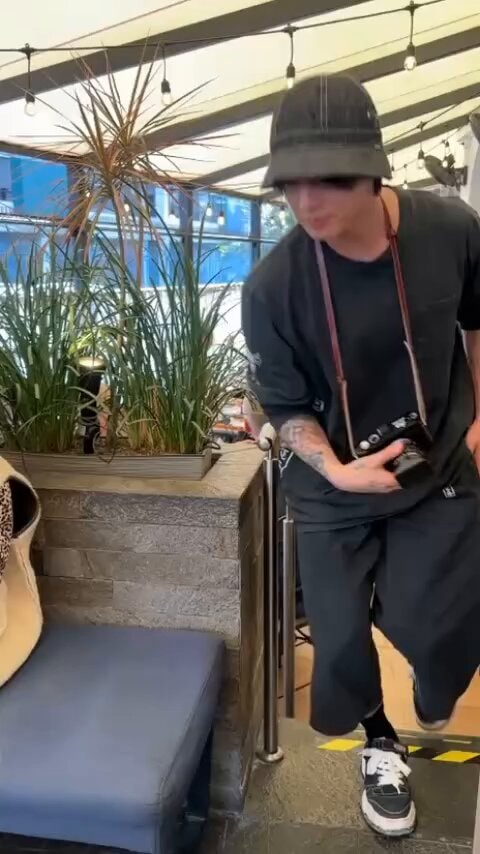 Jungkook walking indoors