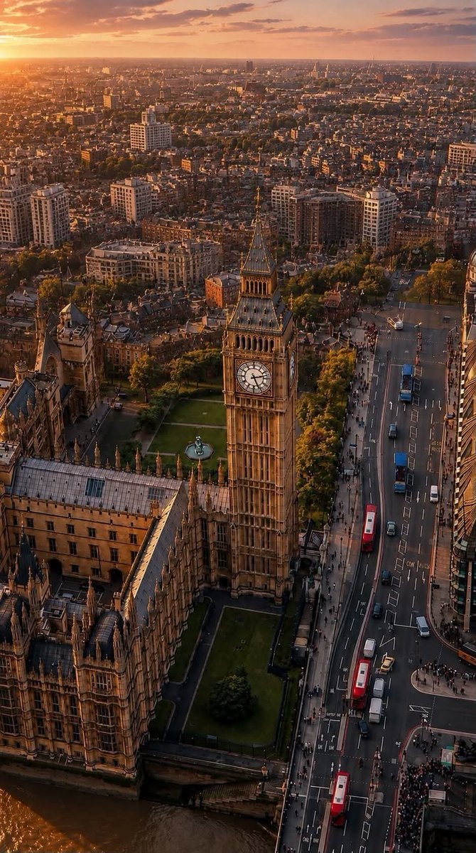 London England sunset view