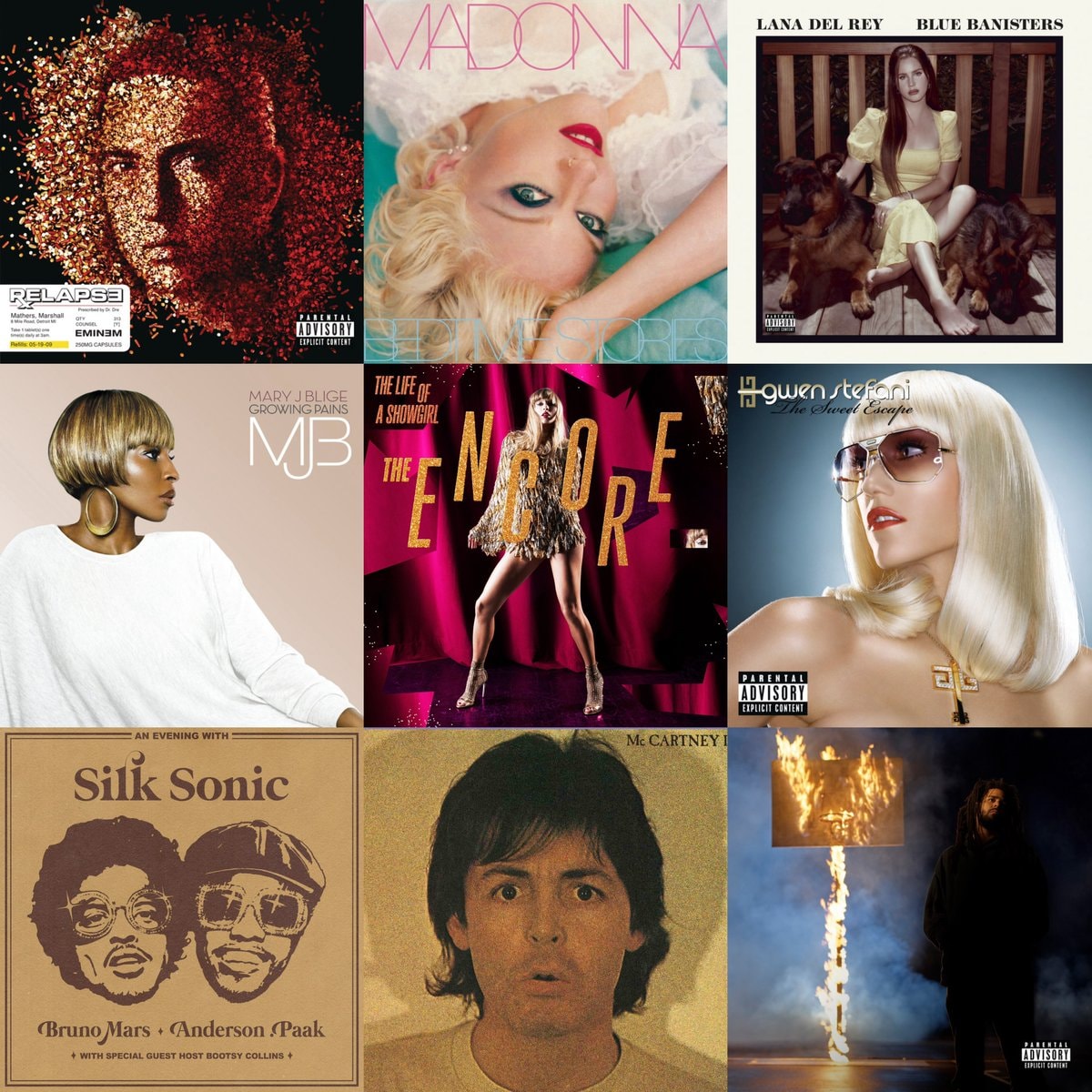 Albums released at age 36