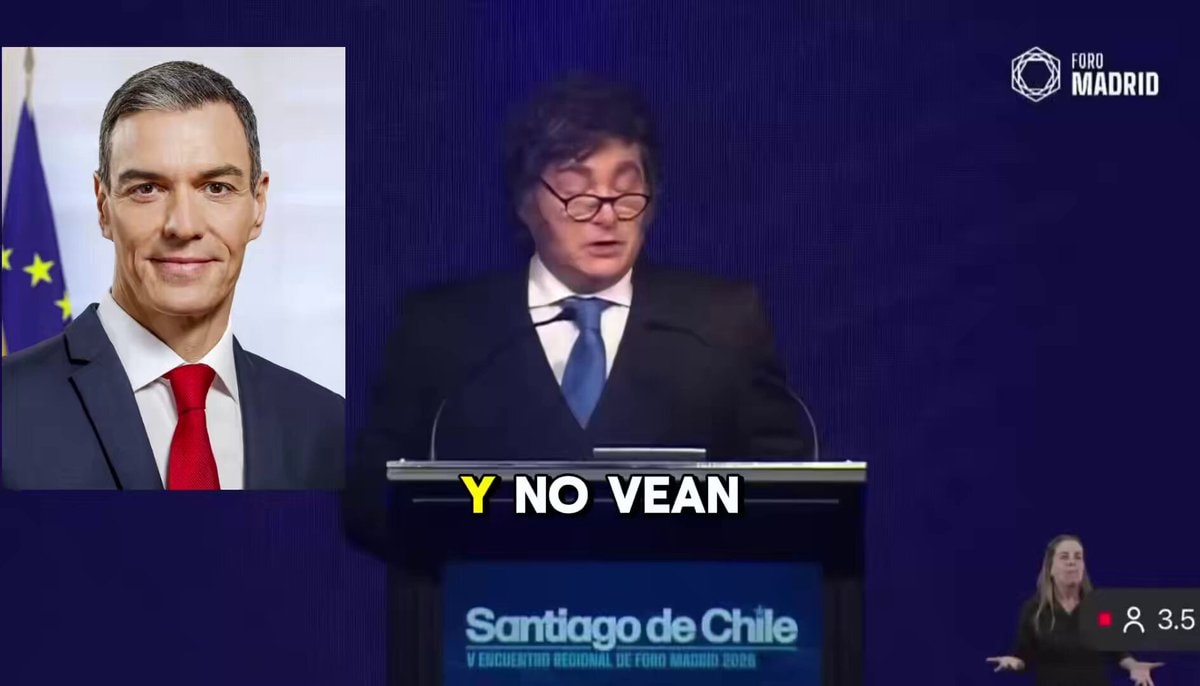 Javier Milei roasts Pedro Sánchez