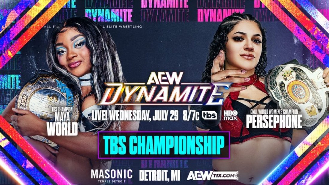 Maya World vs Persephone TBS Championship AEW Dynamite
