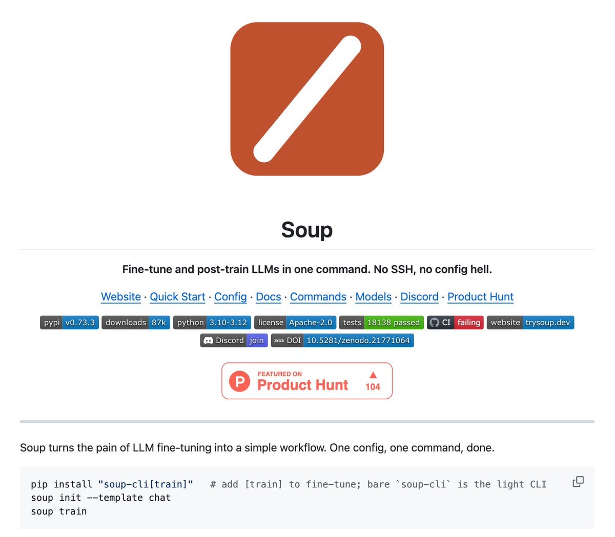 Soup 8B local fine-tuning Soup 8B local fine-tuning