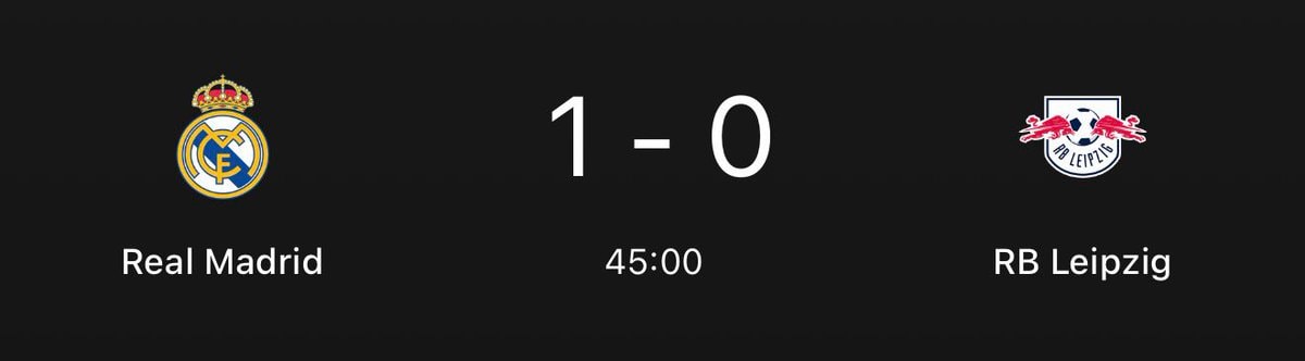 Real Madrid vs Leipzig score