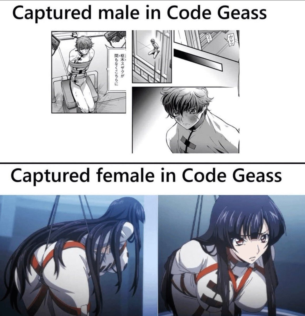 Code Geass bound characters comparison