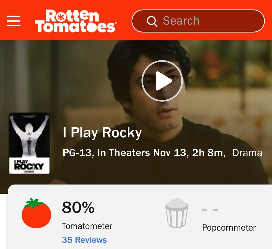 I Play Rocky Rotten Tomatoes score