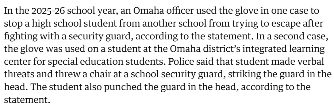 Omaha officer glove incident