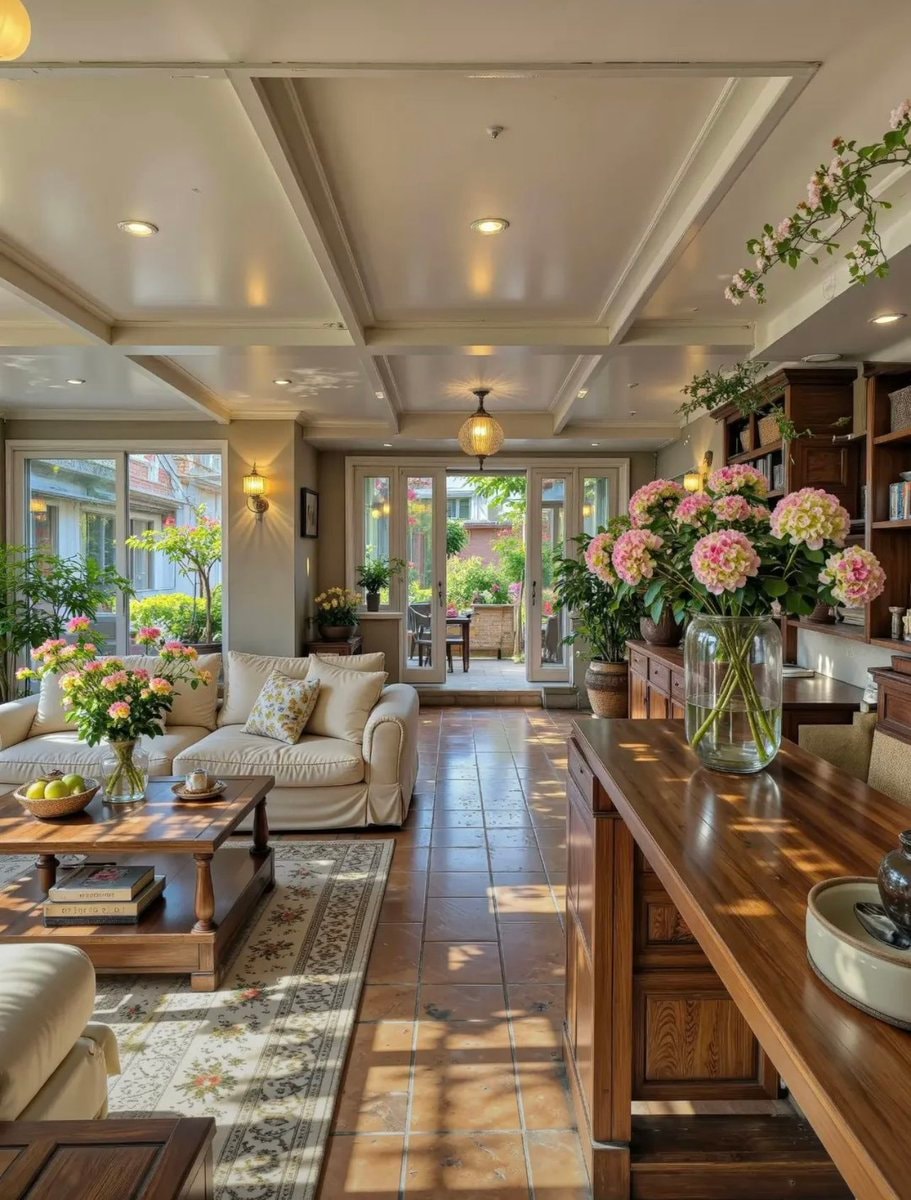 sunlit living room