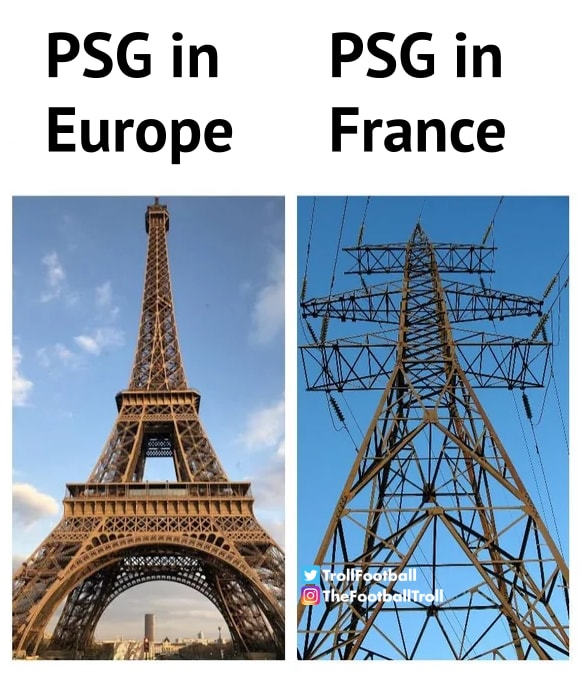 PSG France vs Europe meme