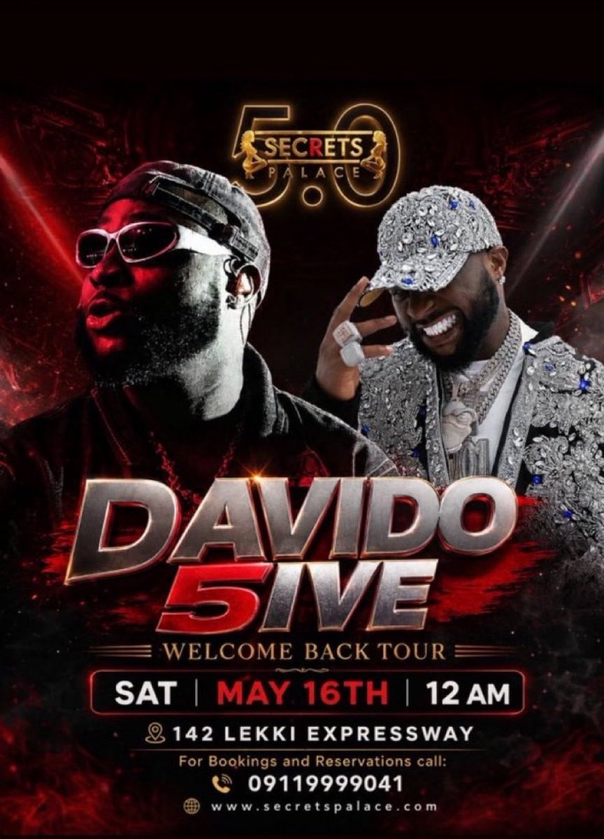 Davido Secret Palace 5ive Alive Tour (photo 1 of 2)