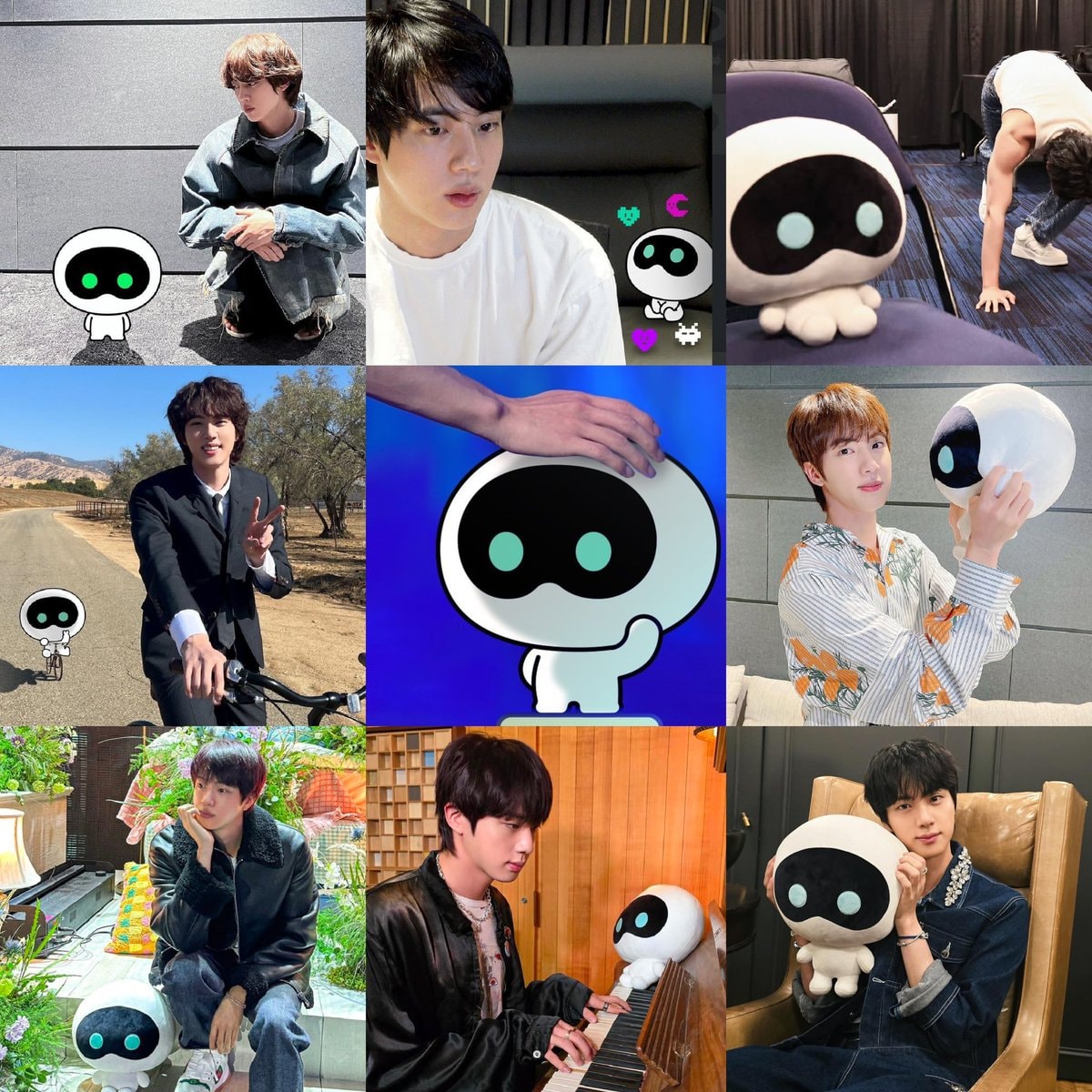 Jin and Wootteo plush moments 💜