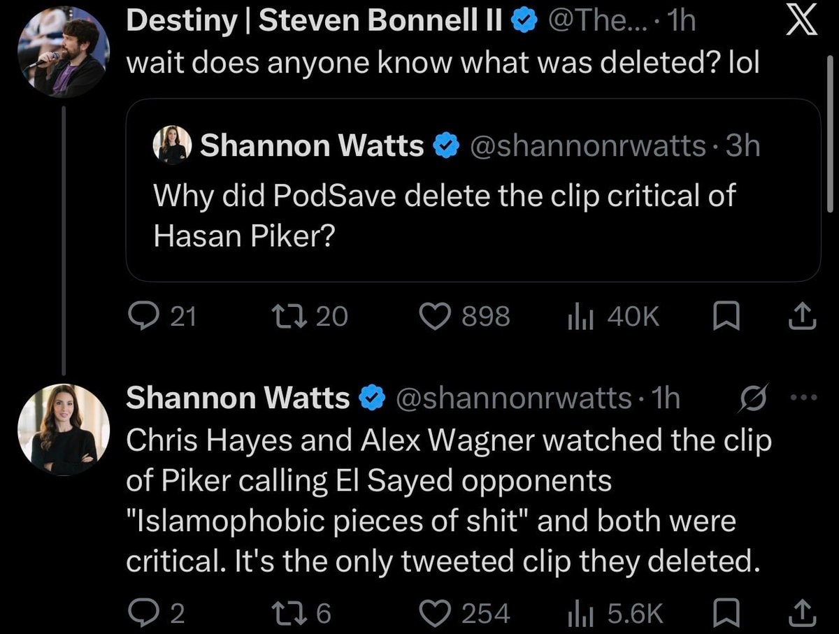 Destiny and Shannon Watts on Pod Save America deleted clip (photo 1 of 2)