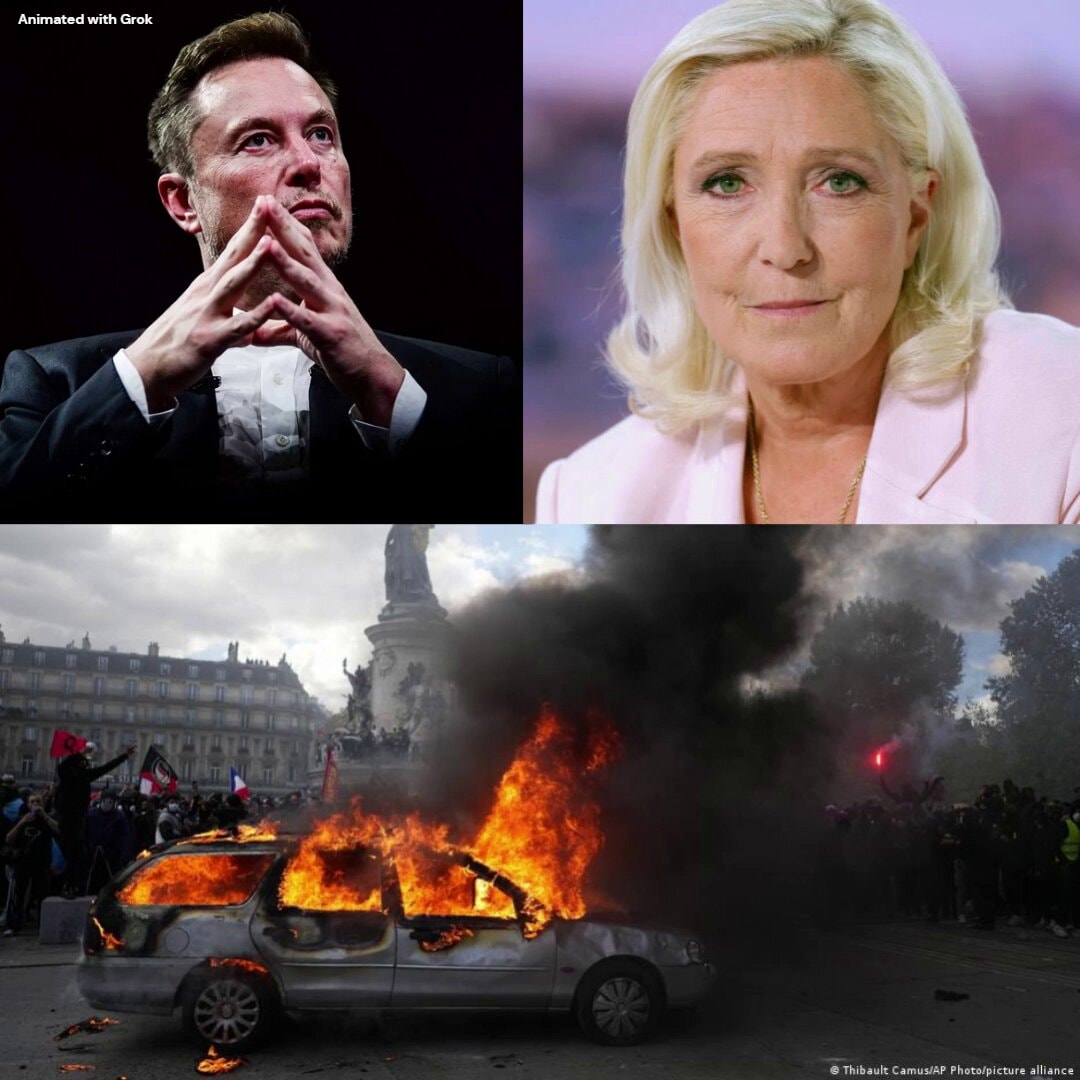Elon Musk endorses Marine Le Pen amid French riots