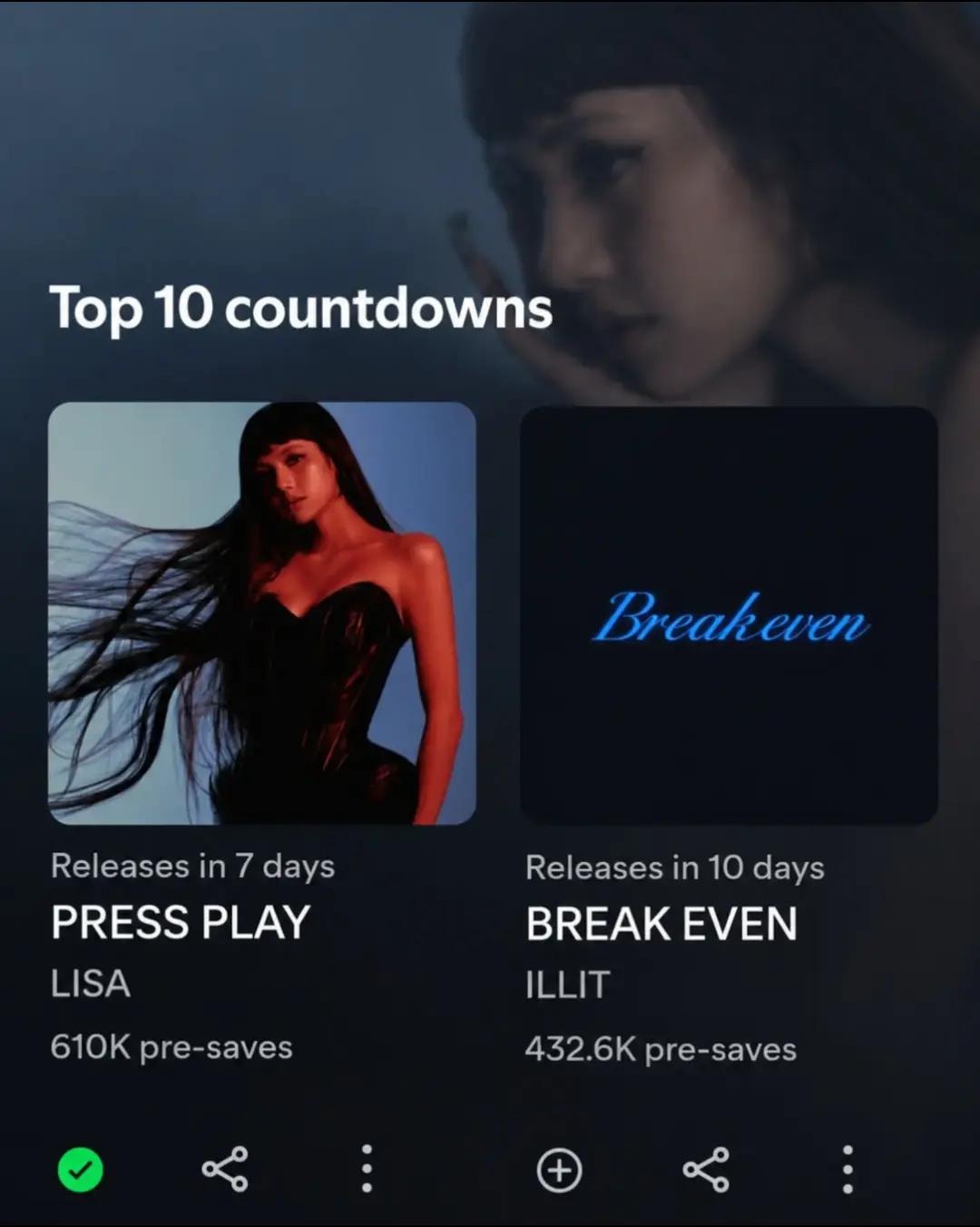 LISA PRESS PLAY Spotify pre-saves record