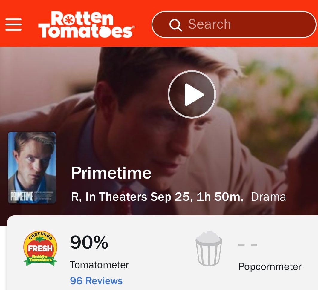 PRIMETIME Certified Fresh at 90% on Rotten Tomatoes