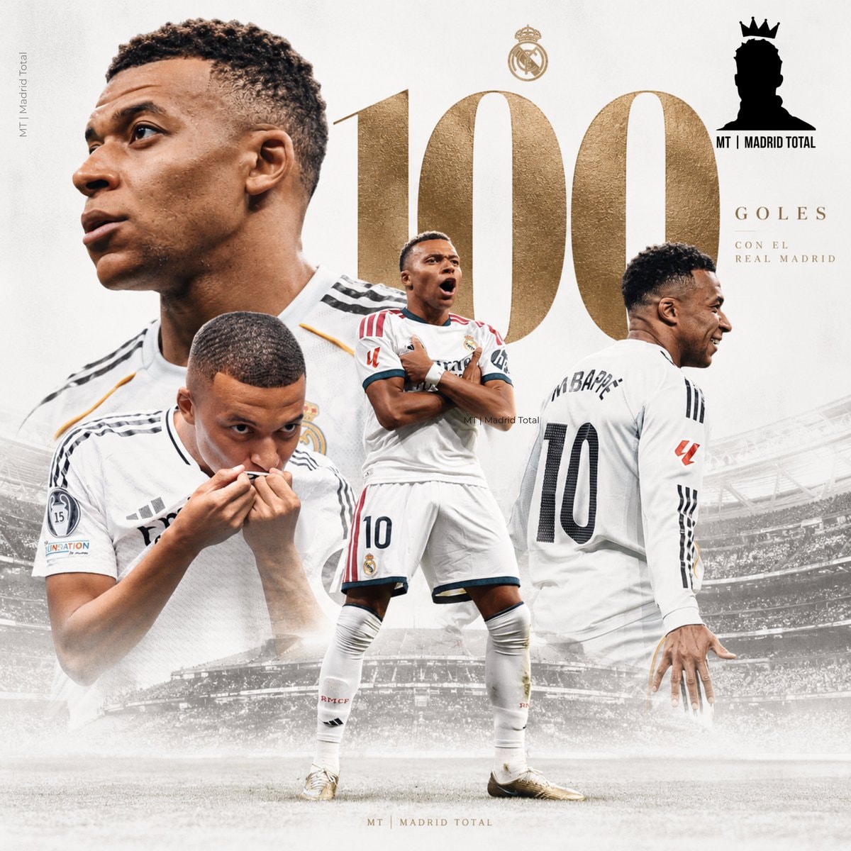 Mbappé 100 goals Real Madrid