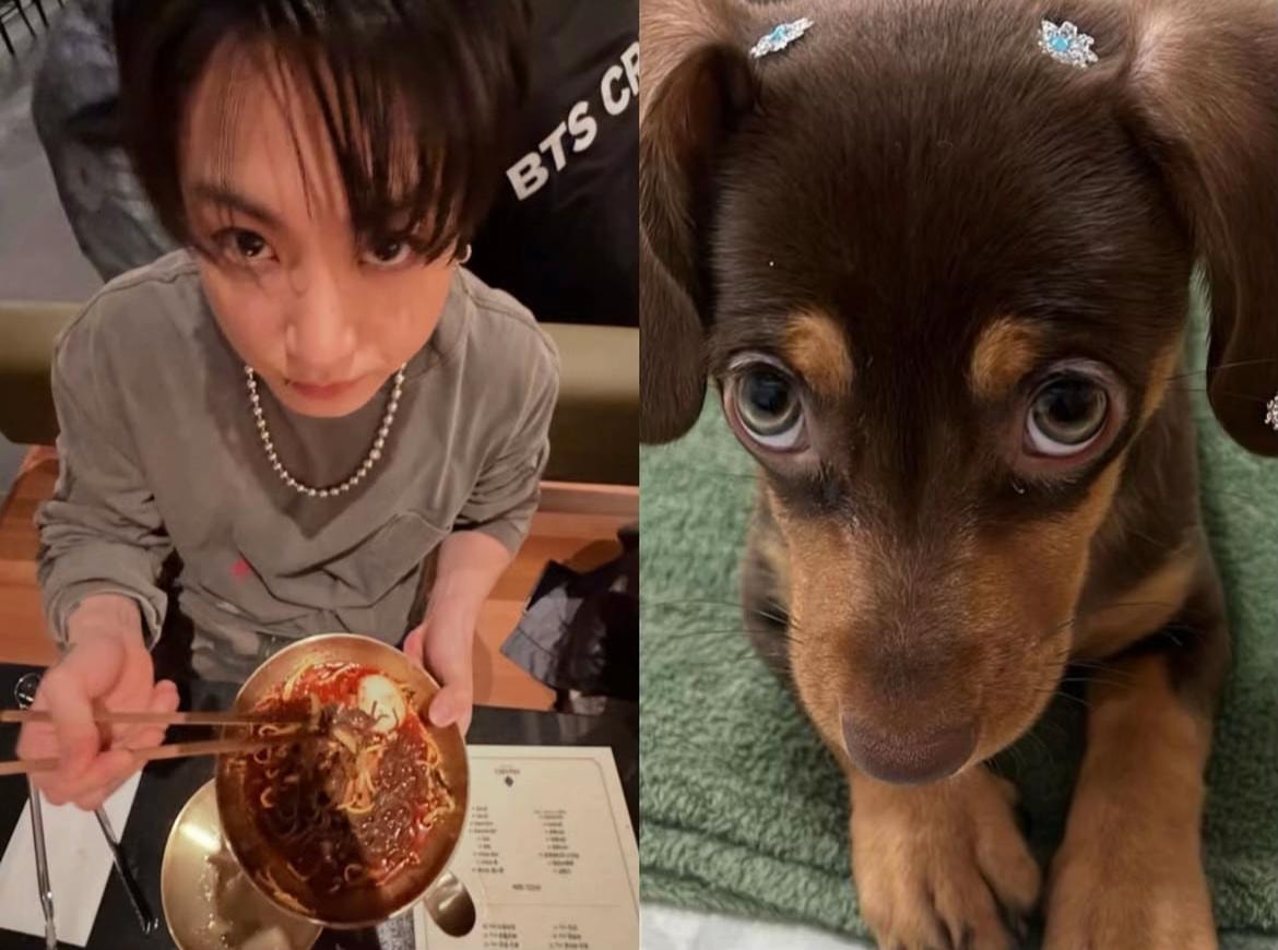 Jungkook and puppy