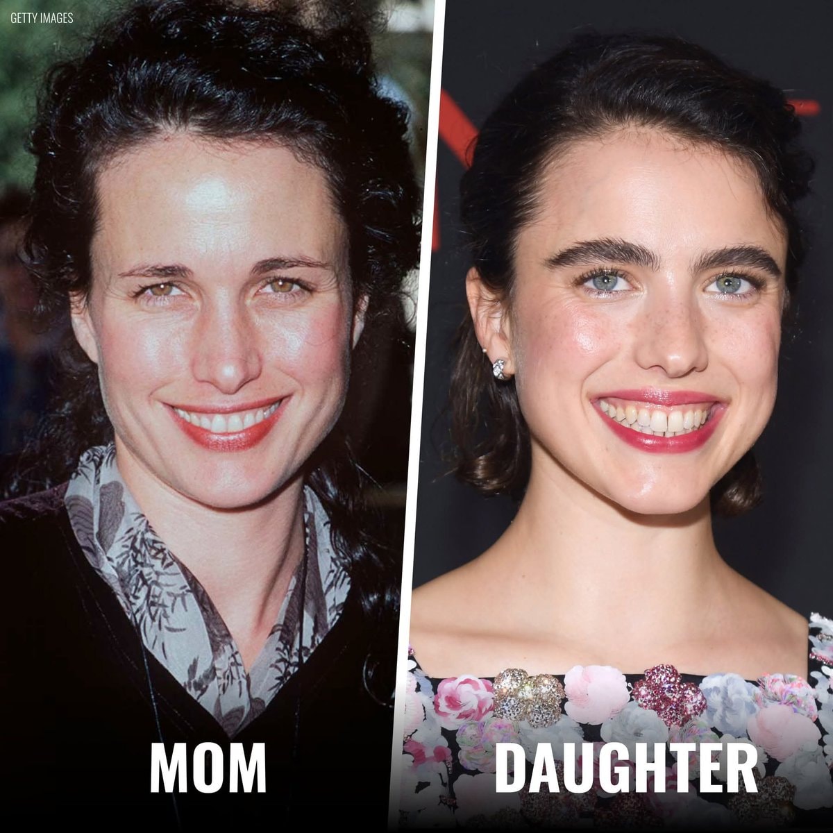Margaret Qualley Andie MacDowell family resemblance