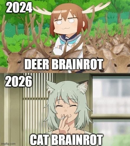 Anime brainrot 2024 vs 2026 meme Anime brainrot 2024 vs 2026 meme