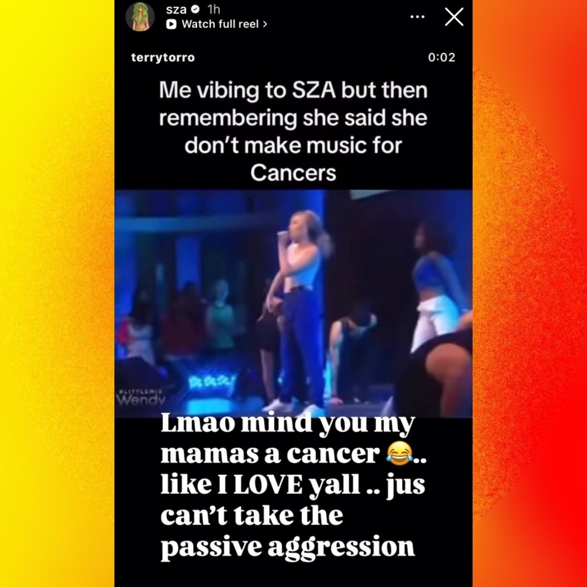 SZA on Cancer signs passive aggression (photo 2 of 2)