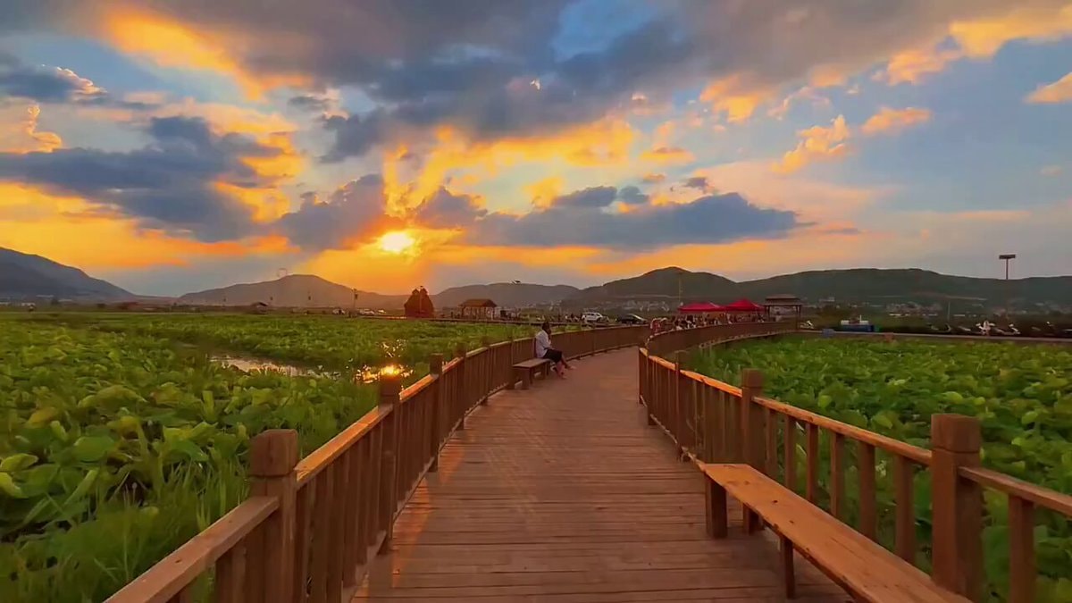 golden hour from unique place