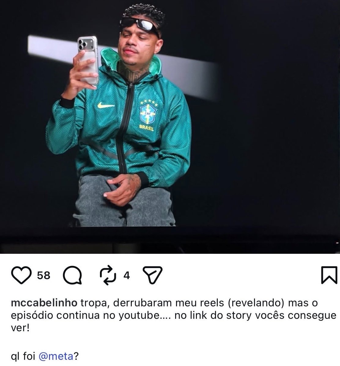MC Cabelinho Revelando Instagram removal (photo 2 of 2)