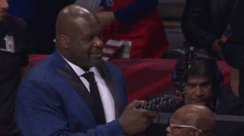 Shaq with camera rig at event