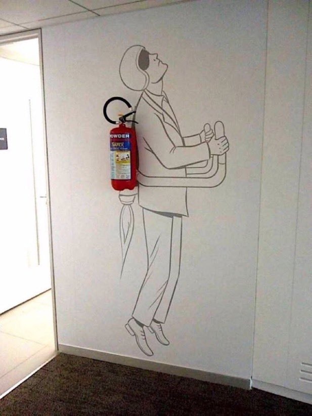 SAFEX fire extinguisher mural