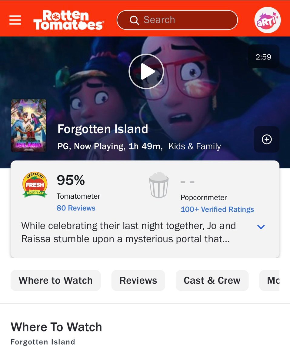Forgotten Island Rotten Tomatoes Certified Fresh