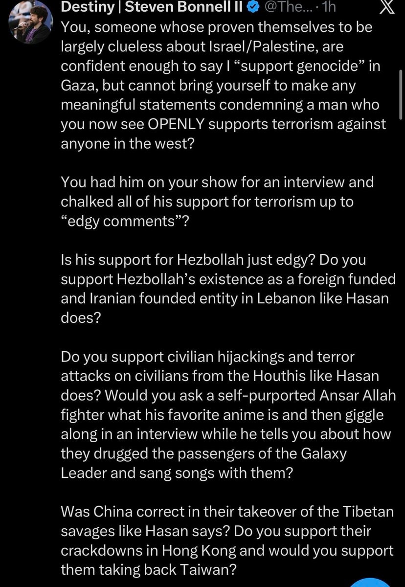 Destiny accuses Mehdi Hasan