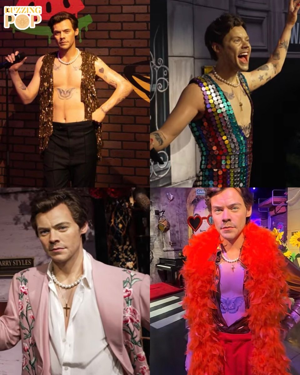 Harry Styles wax figures at Madame Tussauds New York