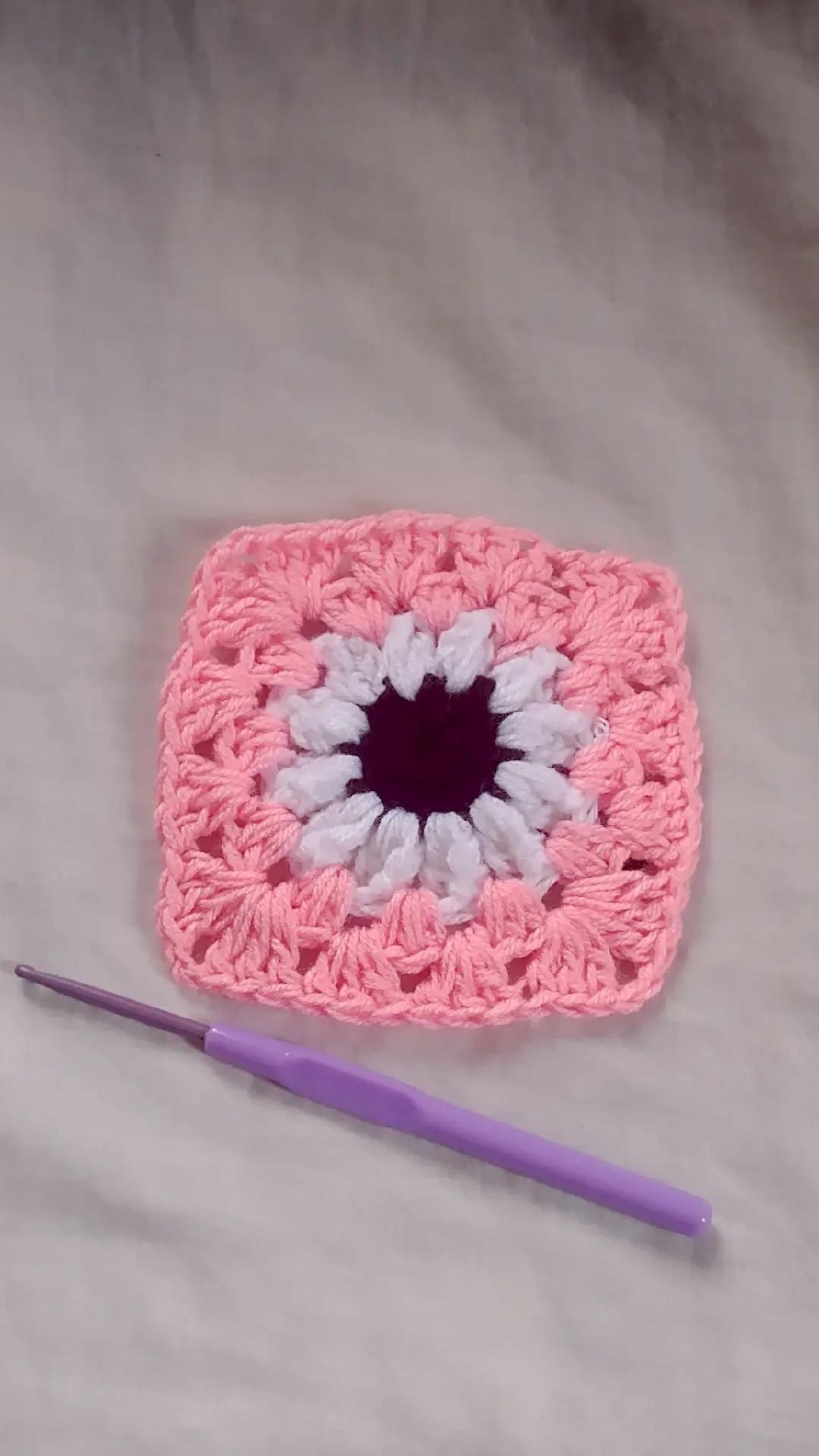first granny square crochet (photo 2 of 2)