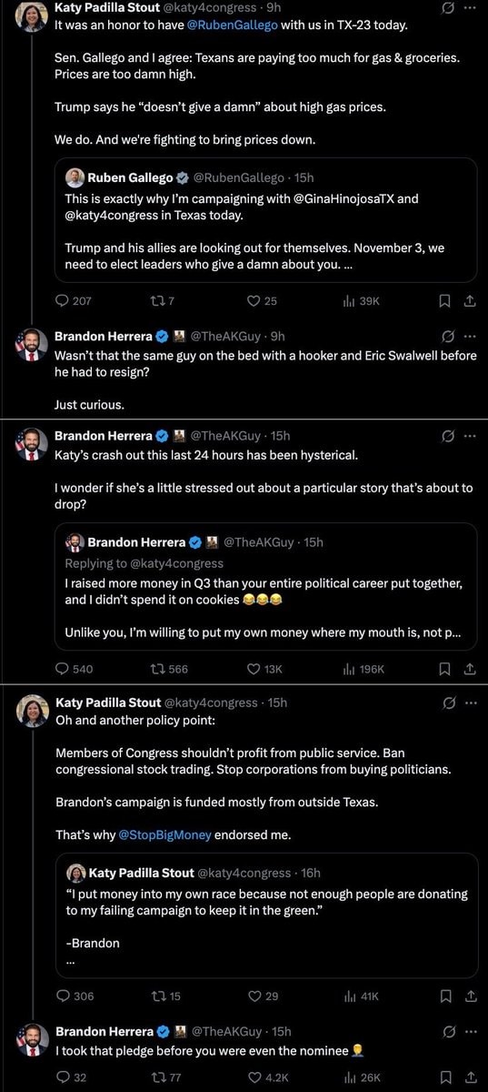 Brandon Herrera Katy Stout TX-23 feud