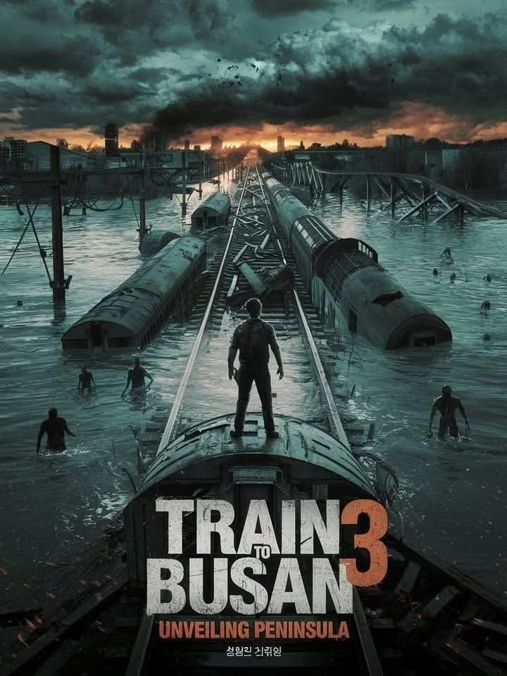 Flooded train car scene