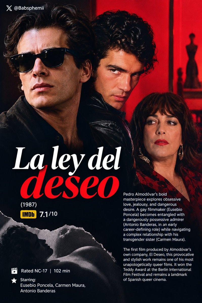 La ley del deseo 1987 Almodóvar