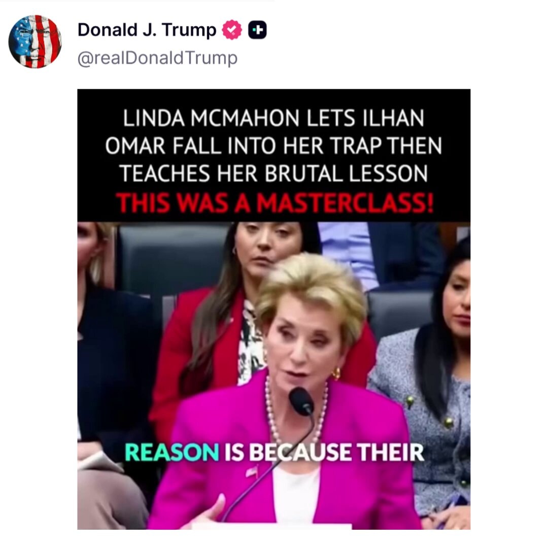 Linda McMahon Ilhan Omar hearing