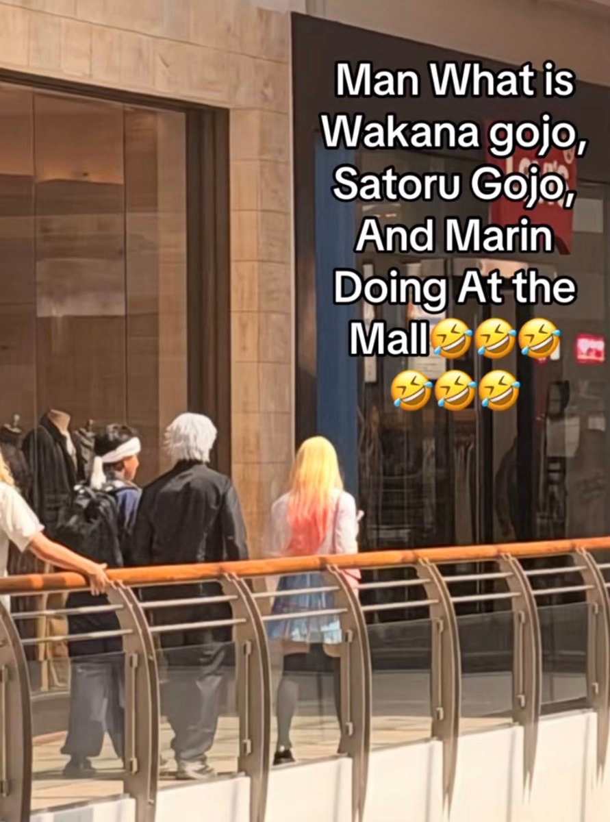 Wakana gojo Satoru Gojo and Marin at the mall