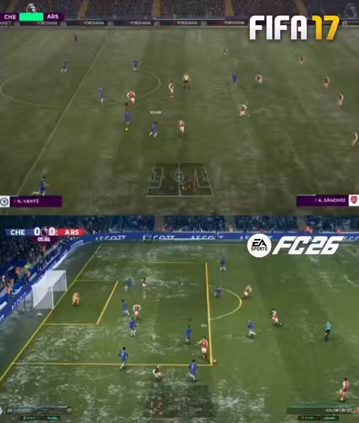 FIFA 17 vs FC 26 comparison