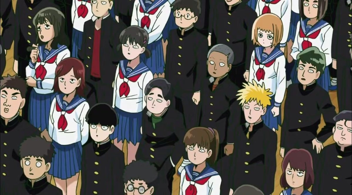 anime students gathered together