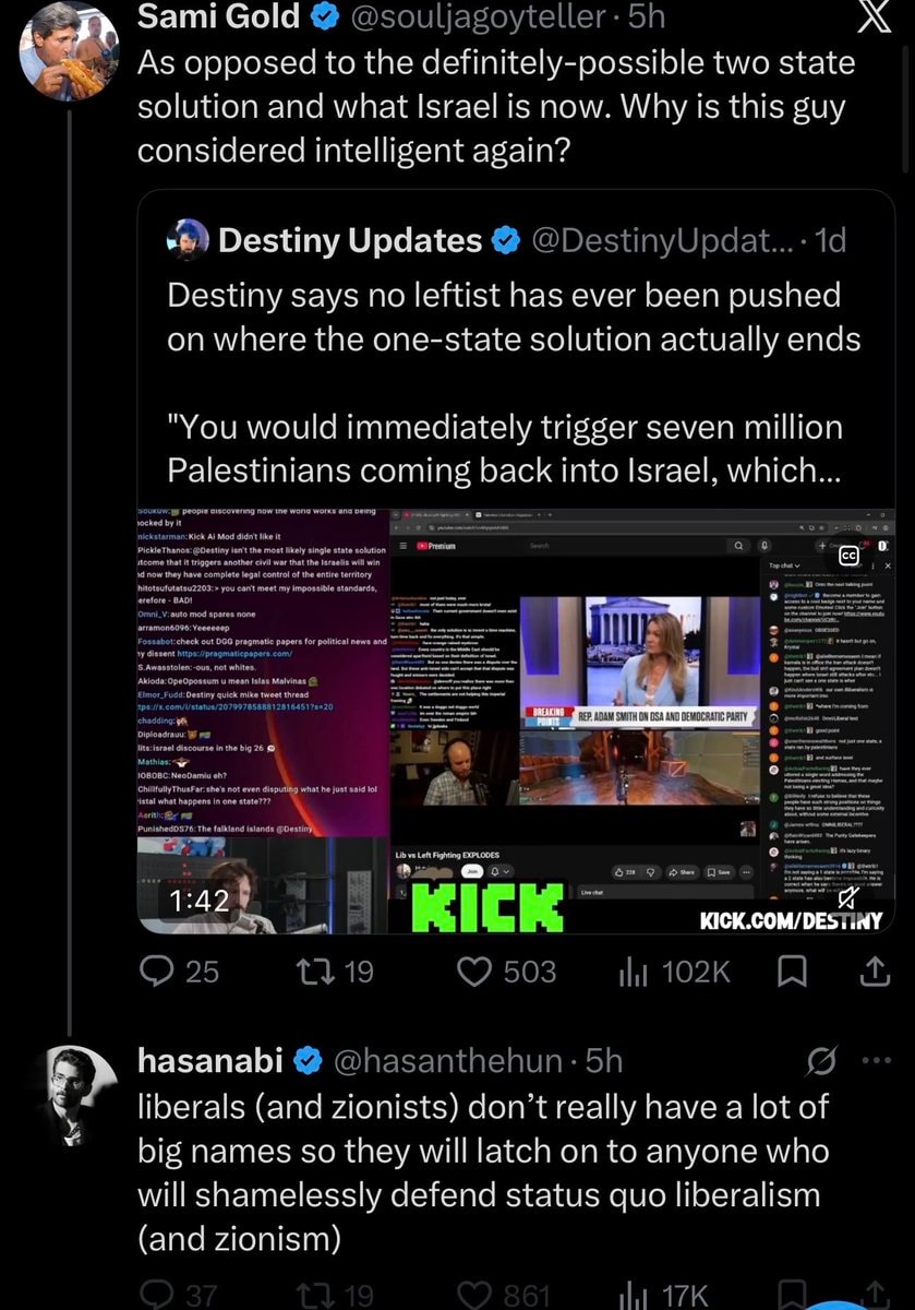 hasan mocks liberals and zionists on KICK.COM