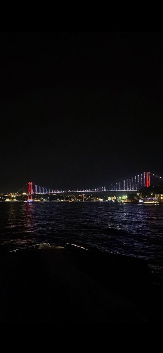 Istanbul bridge at night